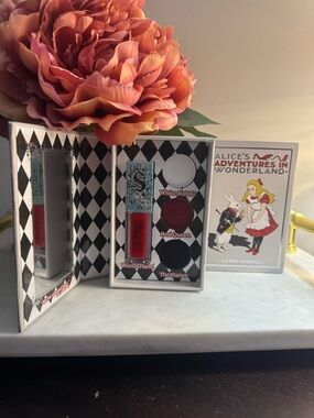 Alice in Wonderland Themed Makeup Palette - Red & Black Shades
